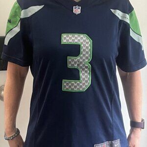 Nike On Field NFL Seattle Seahawks #3 Russell Wilson Jersey - Womens XL